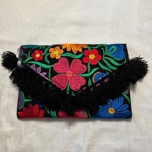 New - hand stitched beautiful clutch purse